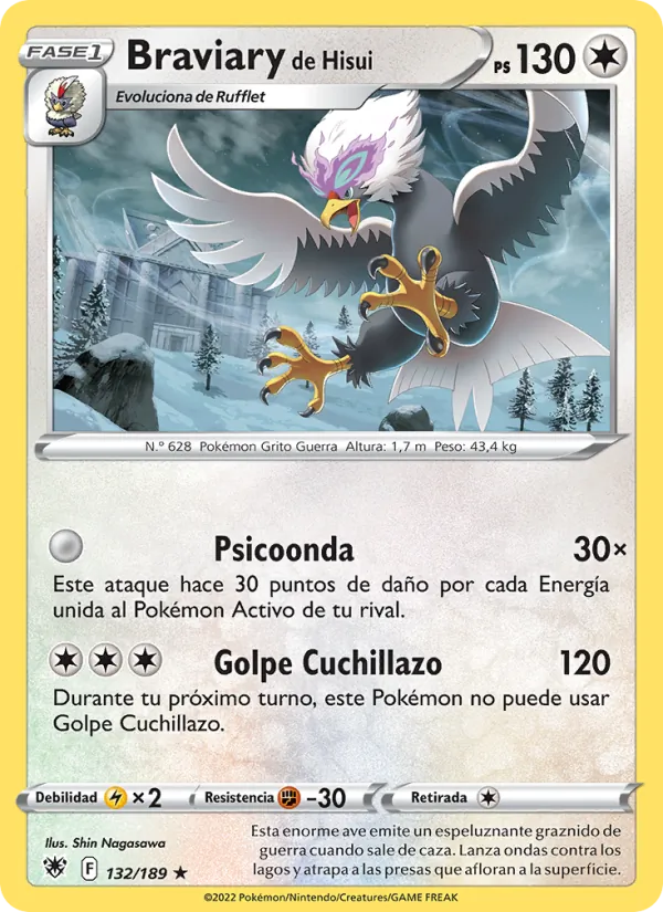 Braviary de Hisui Resplandor Astral 132/189