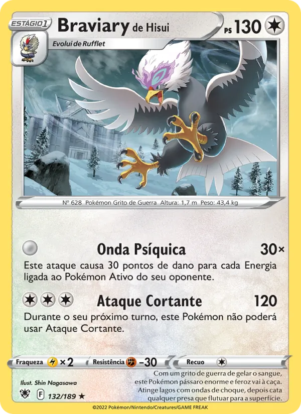 Braviary de Hisui Estrelas Radiantes 132/189