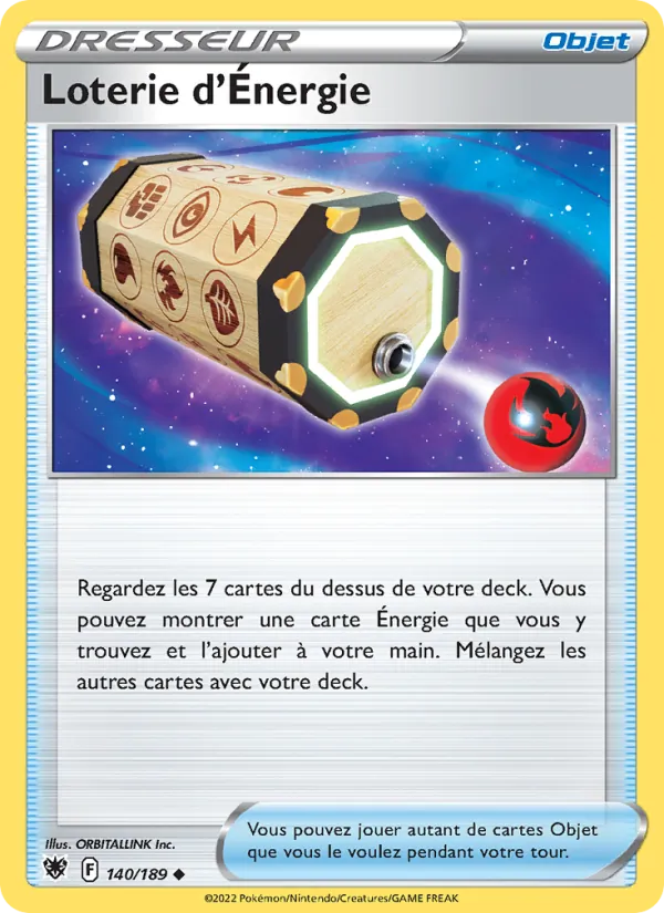 Loterie d'Énergie Astres Radieux 140/189