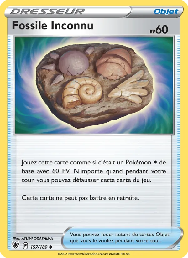 Fossile Inconnu Astres Radieux 157/189