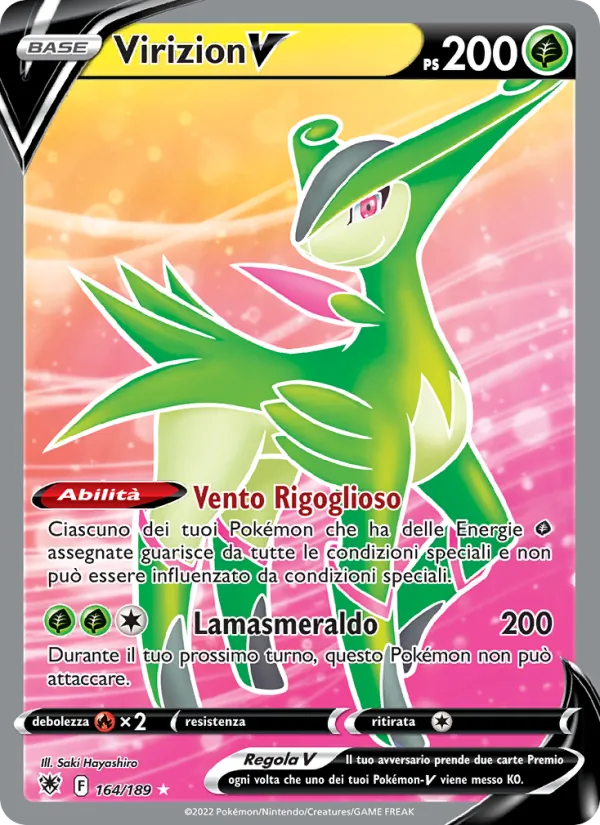 Virizion V Lucentezza Siderale 164/189