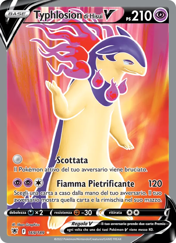 Typhlosion di Hisui V Lucentezza Siderale 169/189
