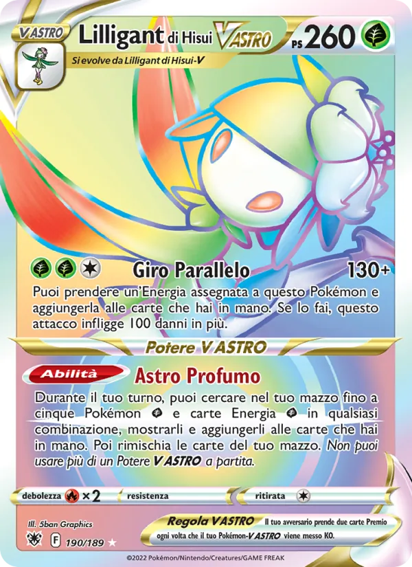 Lilligant di Hisui V ASTRO Lucentezza Siderale 190/189
