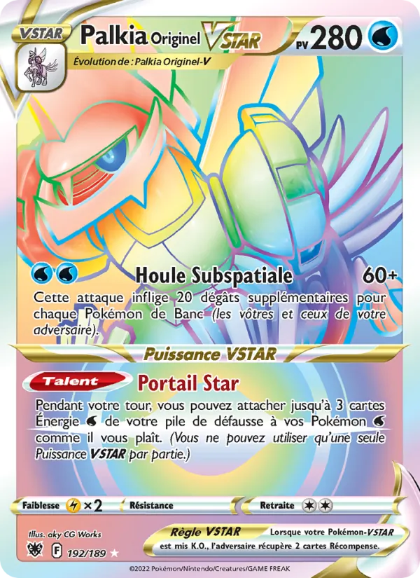 Palkia Originel VSTAR Astres Radieux 192/189