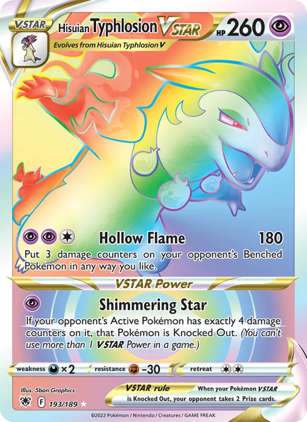 Hisuian Typhlosion VSTAR Astral Radiance 193/189