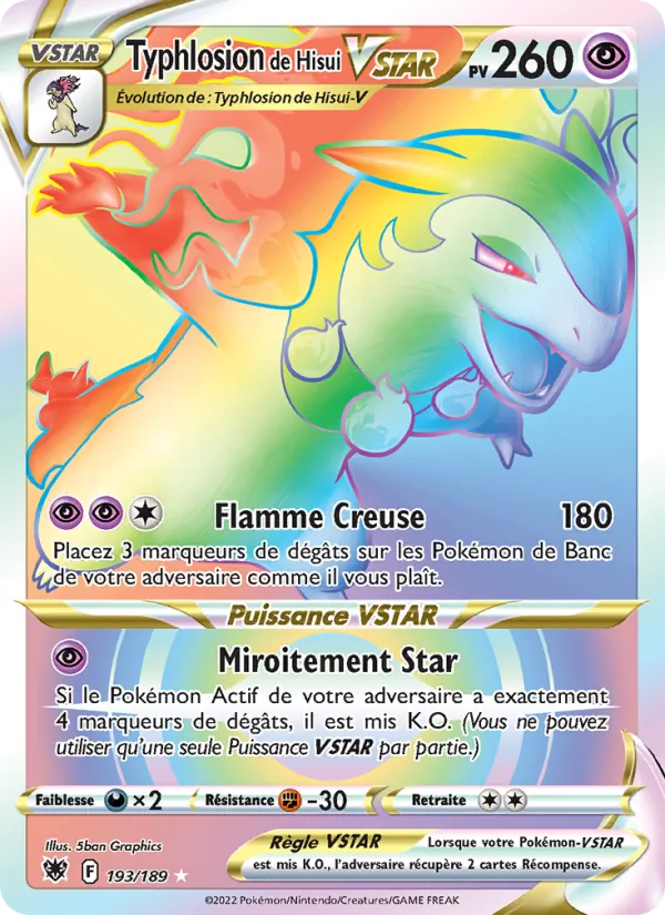 Typhlosion de Hisui VSTAR Astres Radieux 193/189