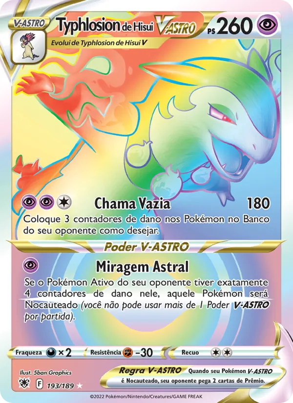 Typhlosion de Hisui V-ASTRO Estrelas Radiantes 193/189