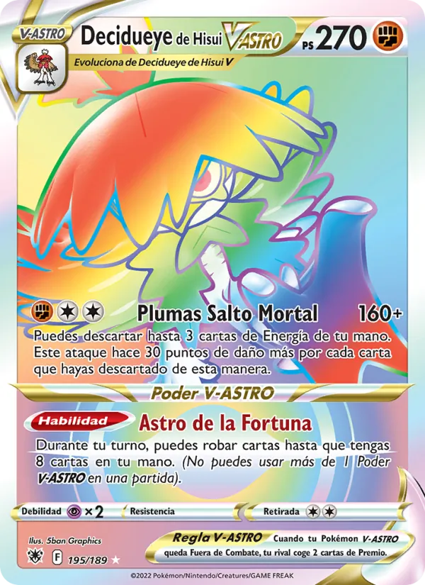 Decidueye de Hisui V-ASTRO Resplandor Astral 195/189