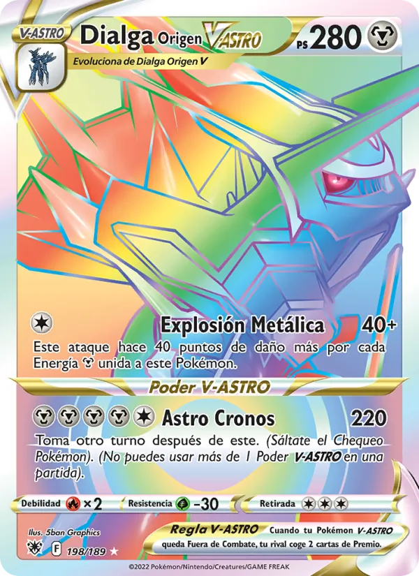 Dialga Origen V-ASTRO Resplandor Astral 198/189