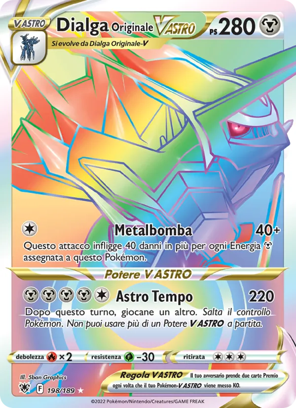 Dialga Originale V ASTRO Lucentezza Siderale 198/189