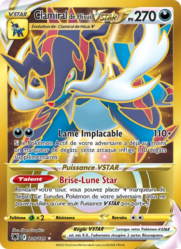 Clamiral de Hisui VSTAR Astres Radieux 209/189