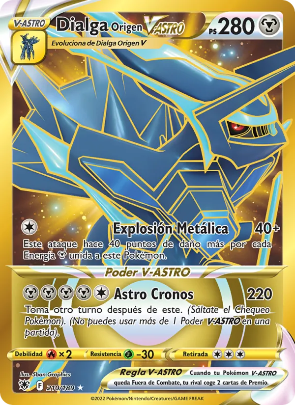 Dialga Origen V-ASTRO Resplandor Astral 210/189