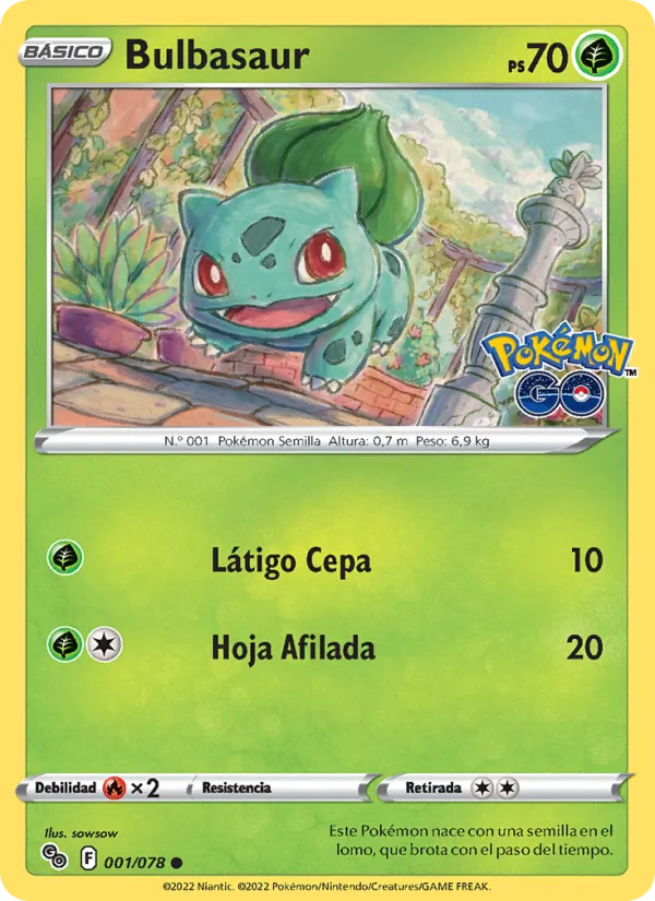 Bulbasaur Pokémon GO 001/78