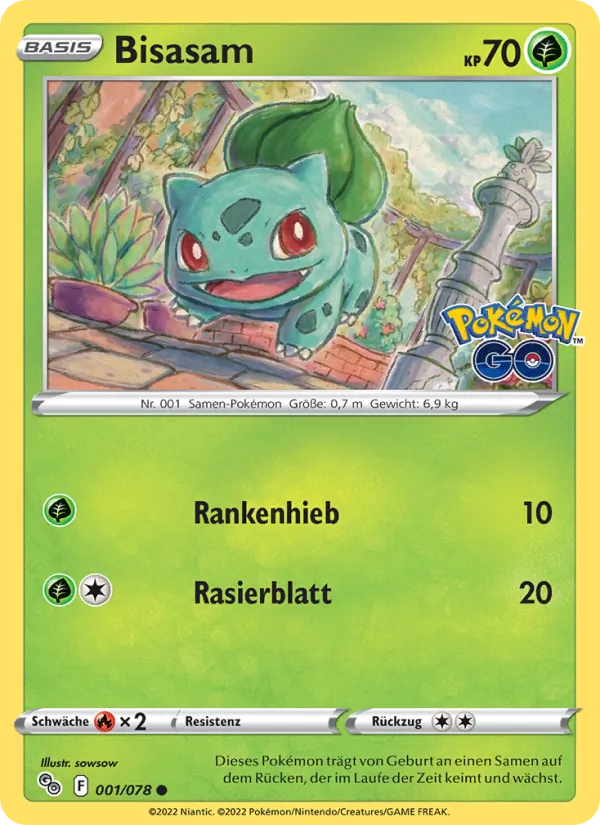 Bisasam Pokémon GO 001/78