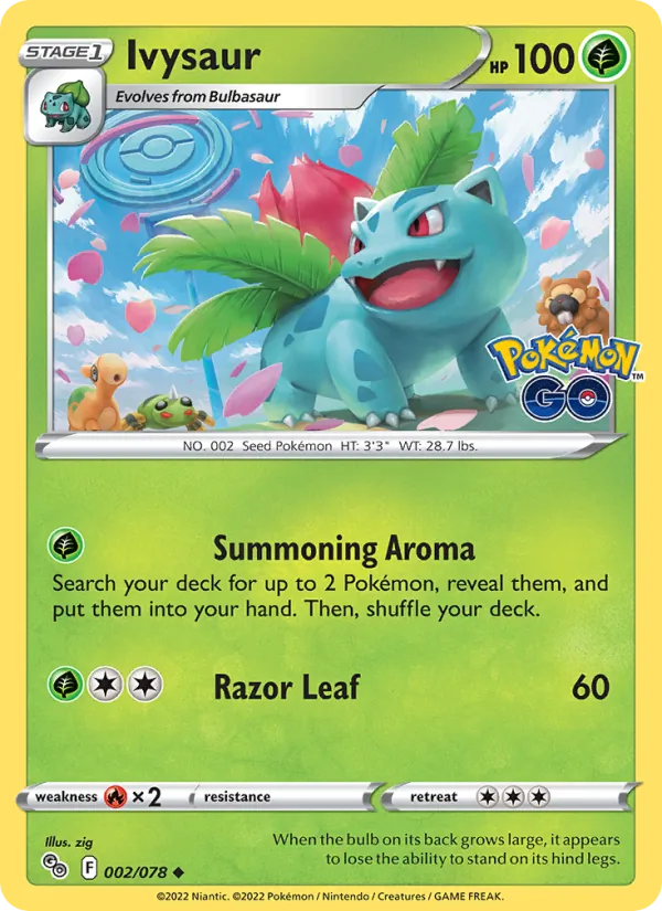 Ivysaur Pokémon GO 002/78