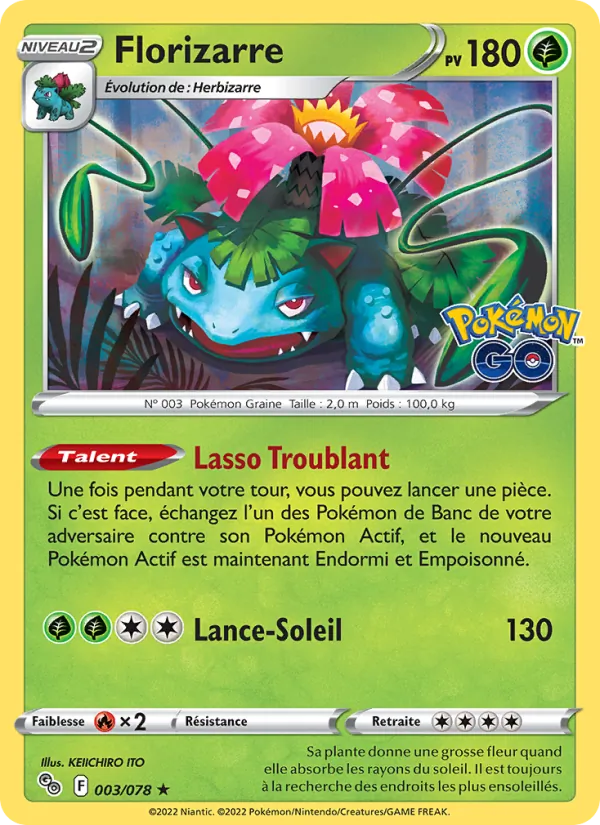 Florizarre Pokémon GO 003/78