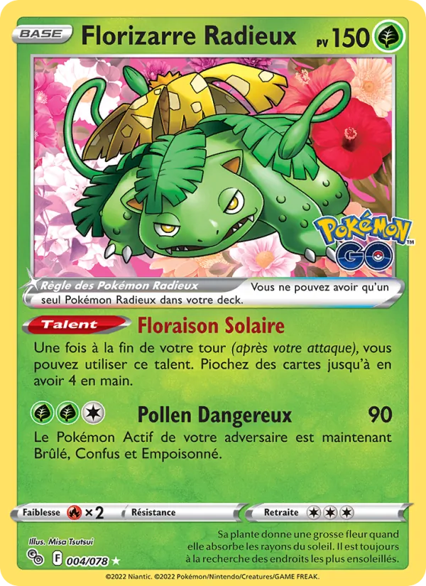 Florizarre Radieux Pokémon GO 004/78