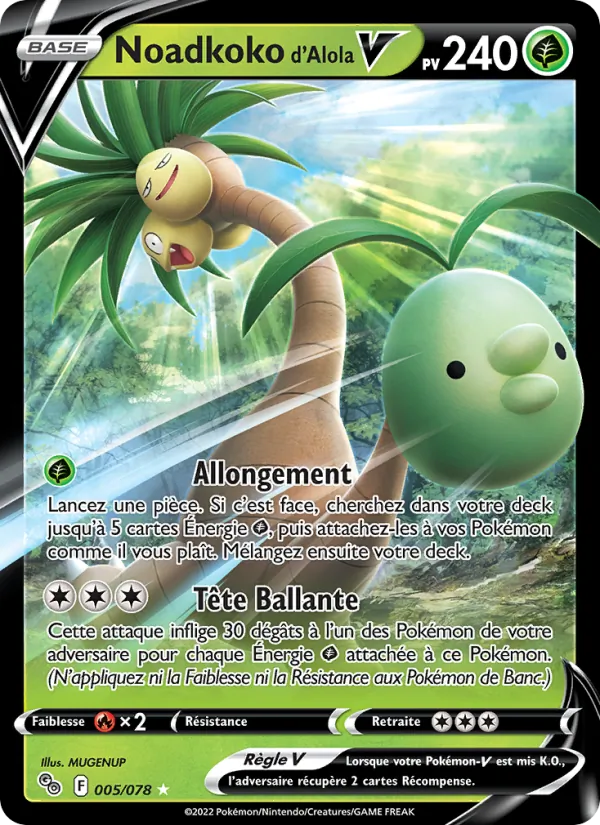 Noadkoko d'Alola V Pokémon GO 005/78
