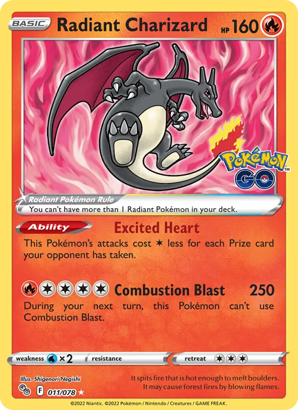 Radiant Charizard Pokémon GO 011/78