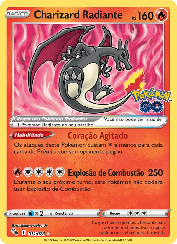 Charizard Radiante Pokémon GO 011/78