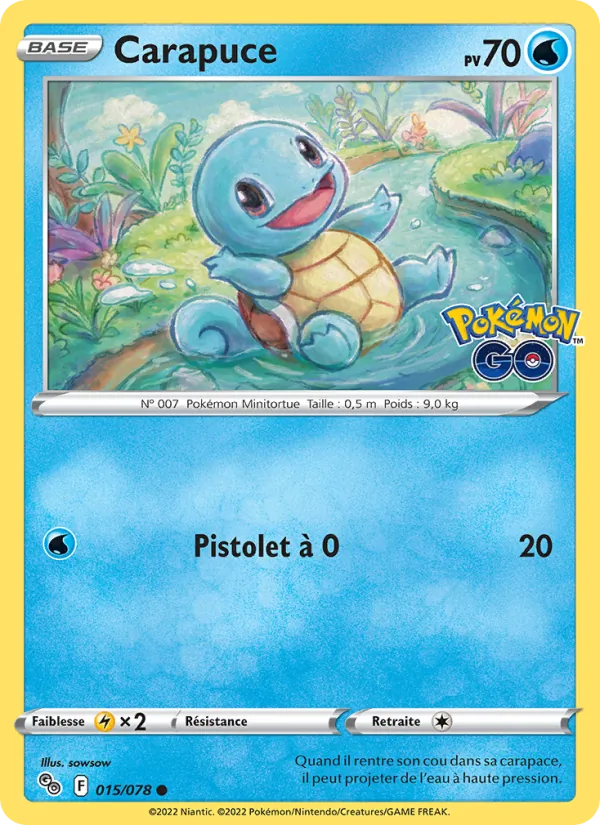 Carapuce Pokémon GO 015/78