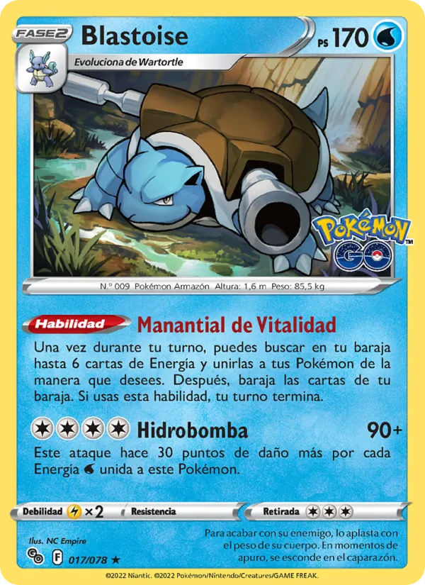Blastoise Pokémon GO 017/78