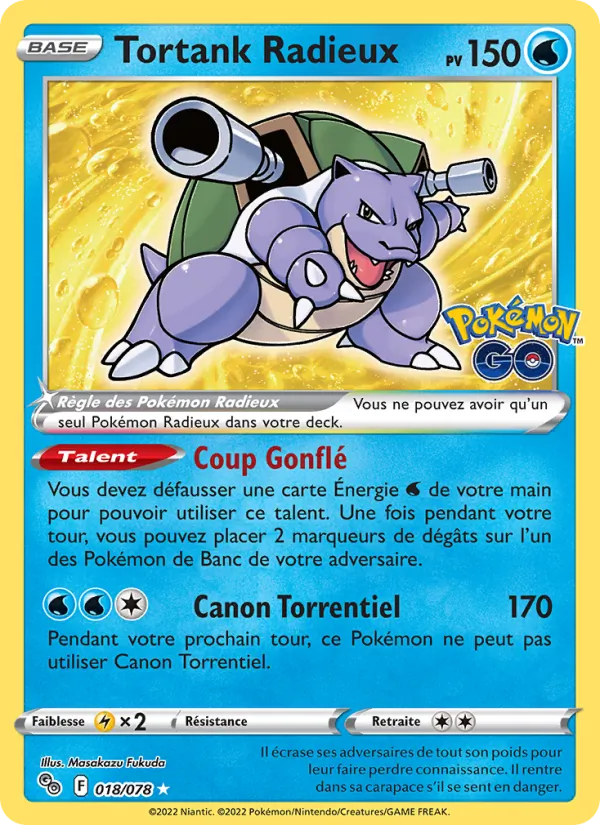 Tortank Radieux Pokémon GO 018/78