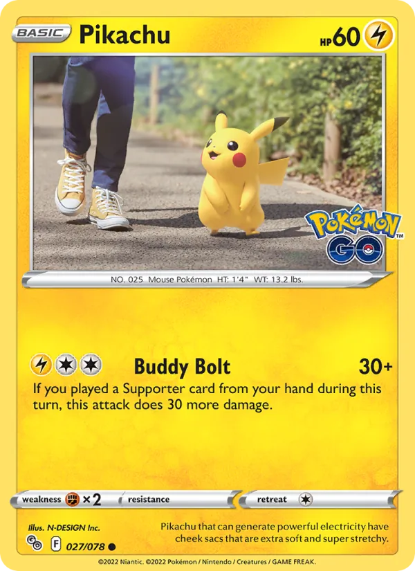 Pikachu Pokémon GO 027/78