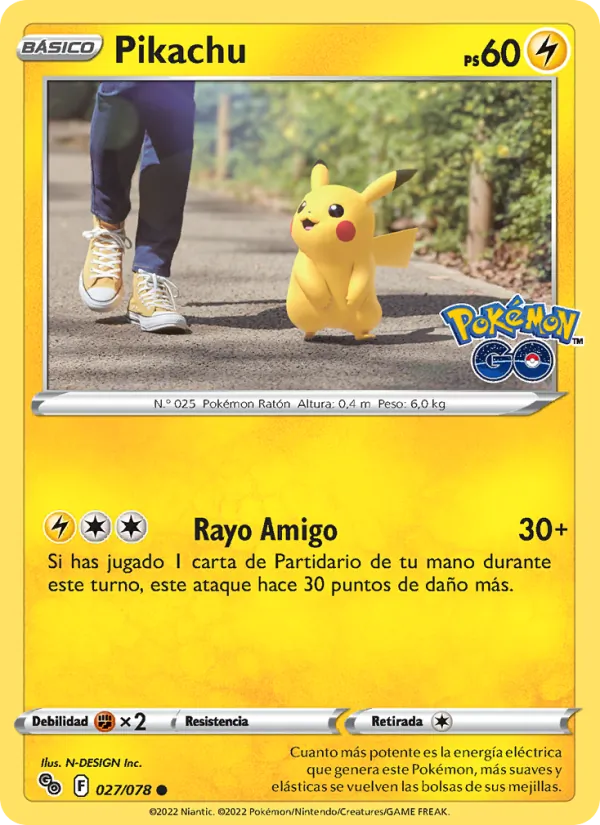 Pikachu Pokémon GO 027/78