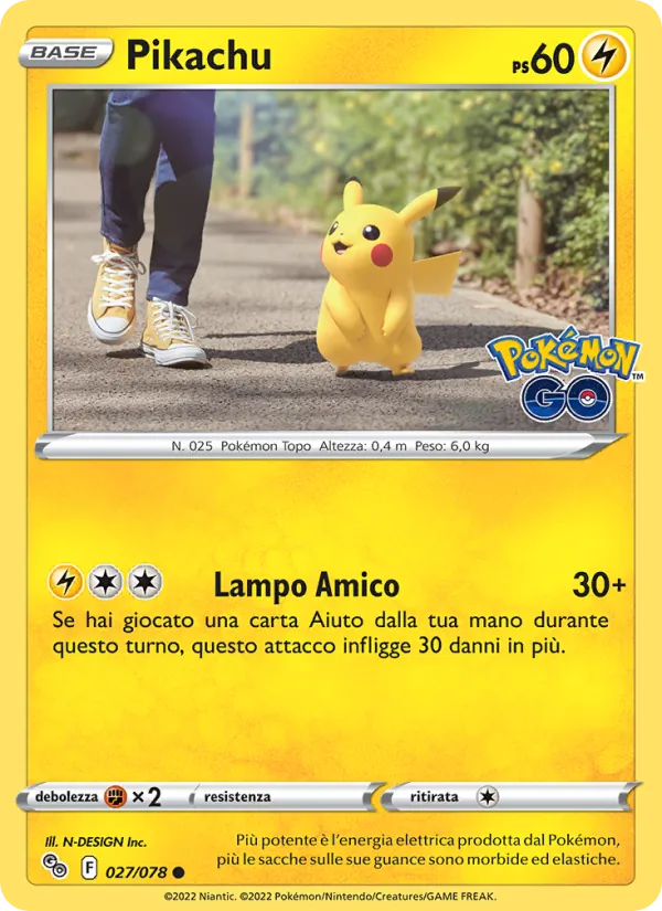 Pikachu Pokémon GO 027/78