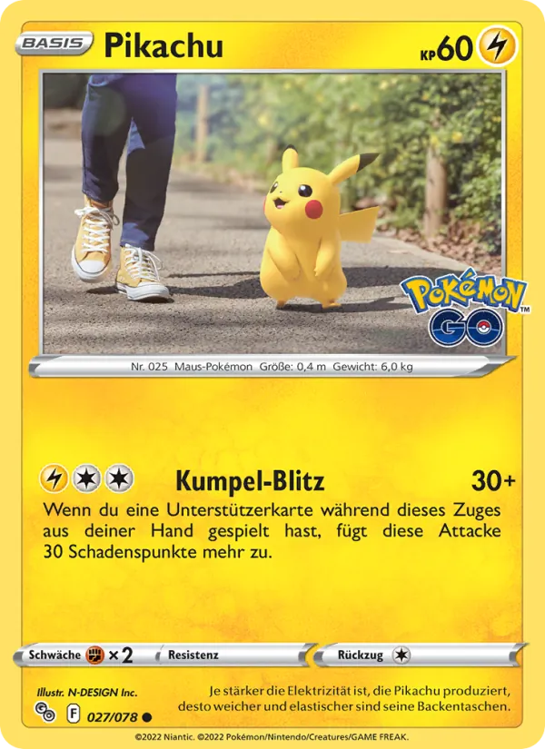 Pikachu Pokémon GO 027/78