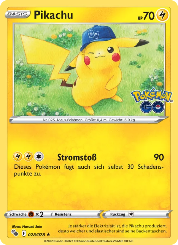 Pikachu Pokémon GO 028/78