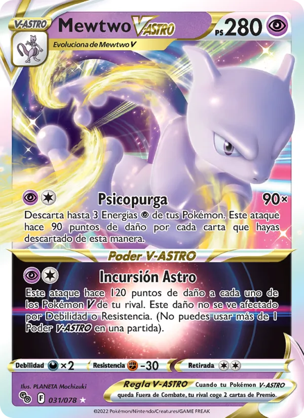 Mewtwo V-ASTRO Pokémon GO 031/78