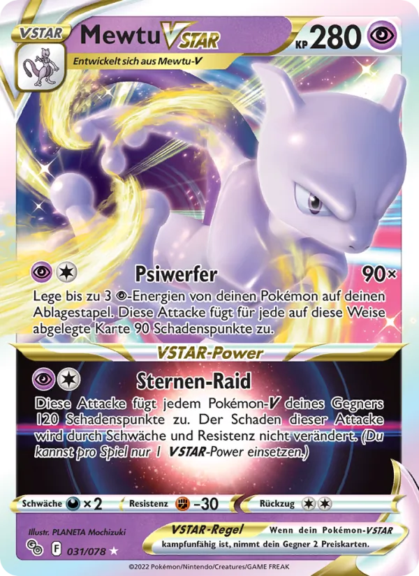 Mewtu VSTAR Pokémon GO 031/78