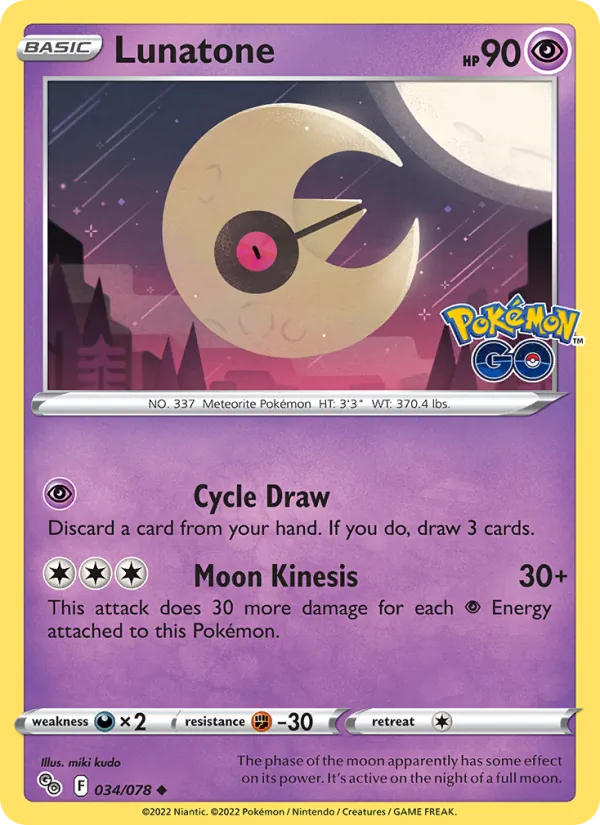 Lunatone Pokémon GO 034/78