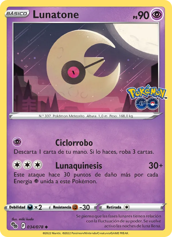 Lunatone Pokémon GO 034/78