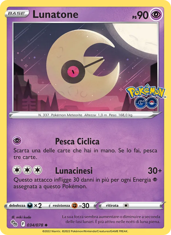 Lunatone Pokémon GO 034/78
