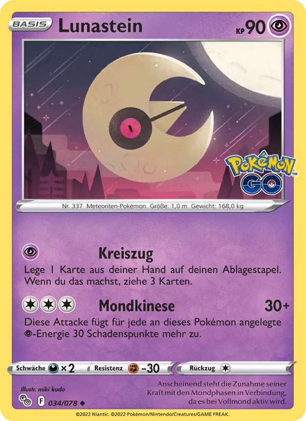 Lunastein Pokémon GO 034/78