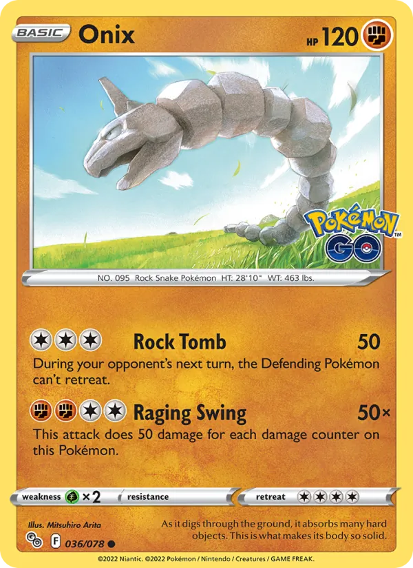 Onix Pokémon GO 036/78