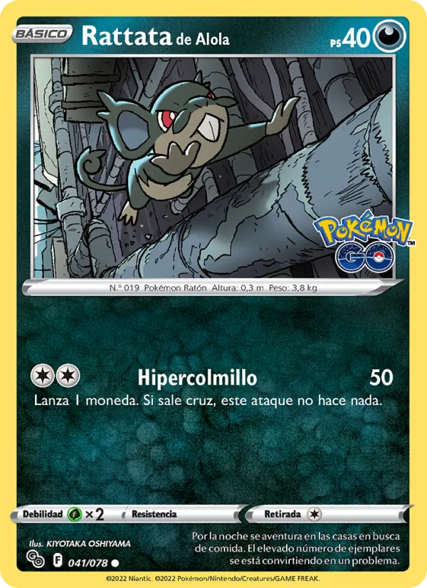Rattata de Alola Pokémon GO 041/78