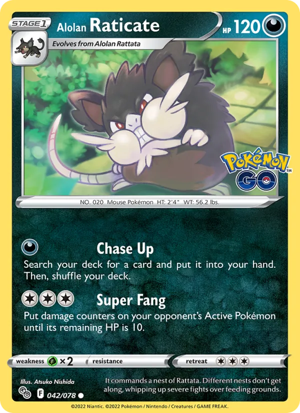 Alolan Raticate Pokémon GO 042/78