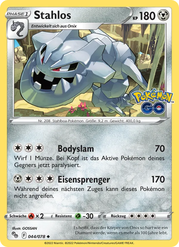 Stahlos Pokémon GO 044/78