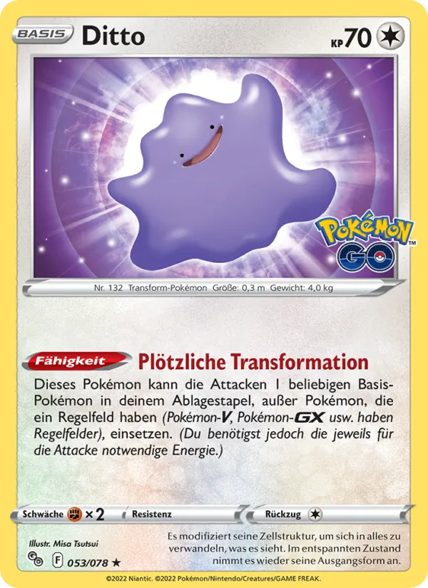 Ditto Pokémon GO 053/78