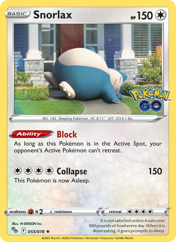 Snorlax Pokémon GO 055/78