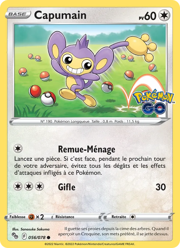 Capumain Pokémon GO 056/78