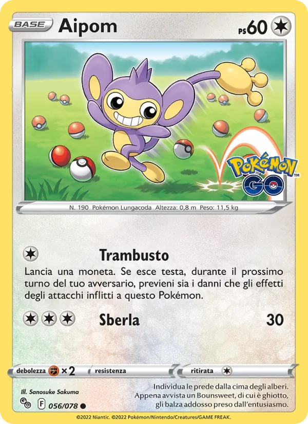 Aipom Pokémon GO 056/78