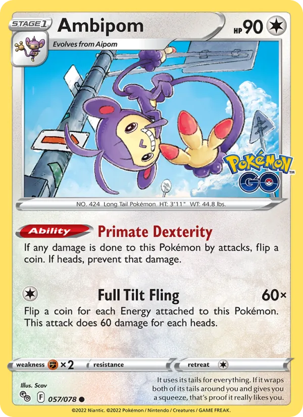 Ambipom Pokémon GO 057/78