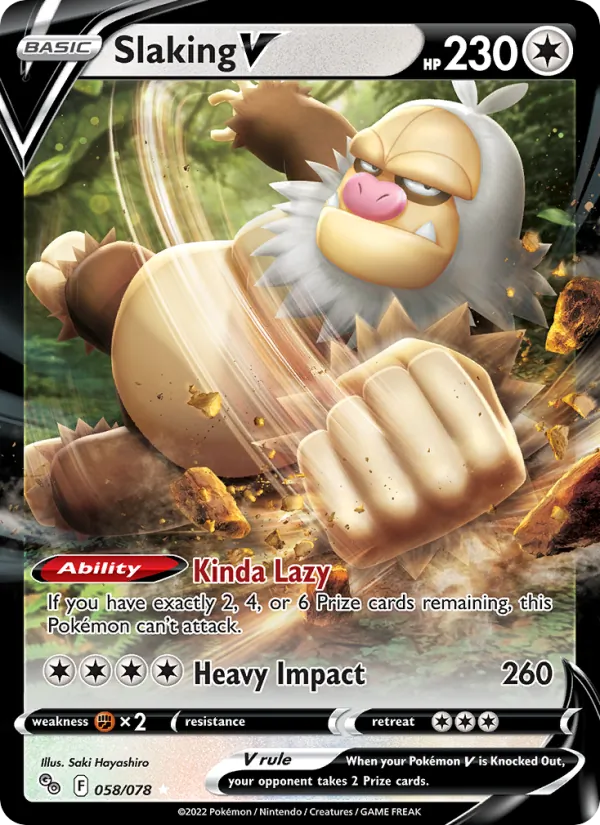 Slaking V Pokémon GO 058/78