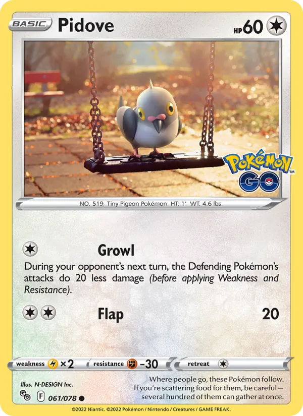 Pidove Pokémon GO 061/78