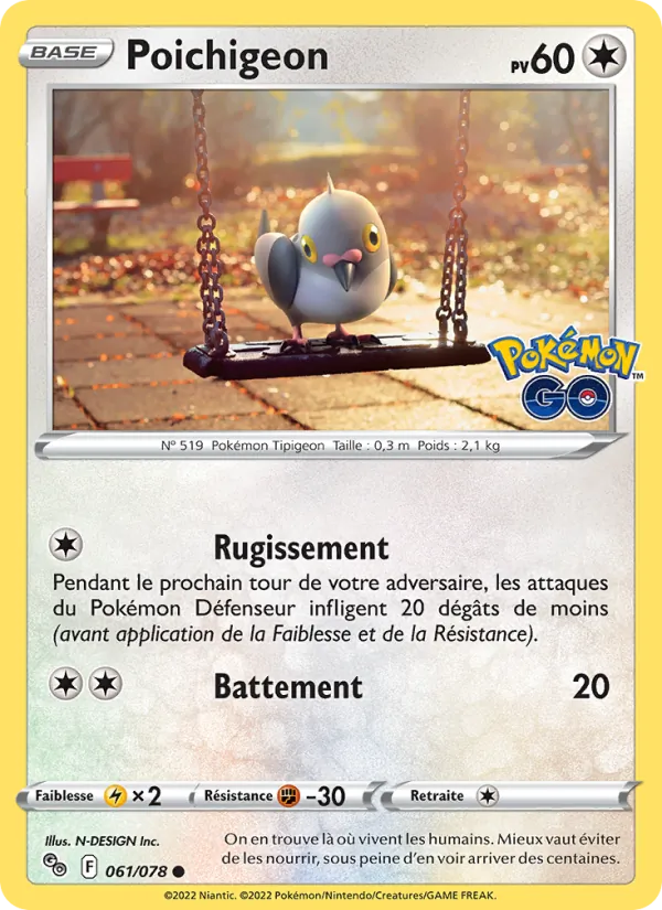 Poichigeon Pokémon GO 061/78